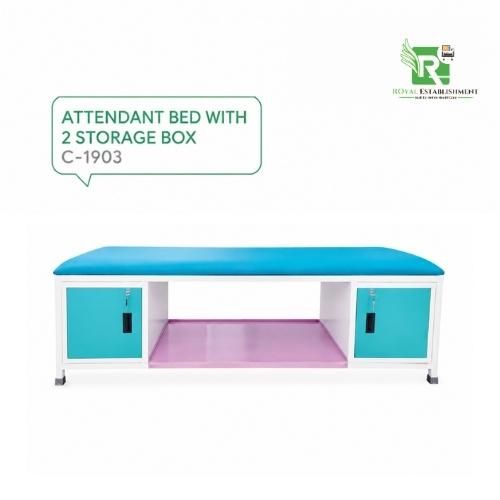 Attendant Bed with 2 Storage Box C-1903